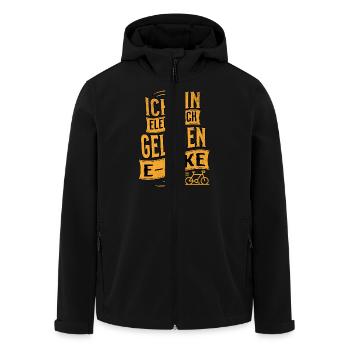 E-Bike E-Biker - Recycelte Männer Softshell-Jacke von Stanley/Stella - Schwarz - Vorne - AI Model Male 185 light (185cm)