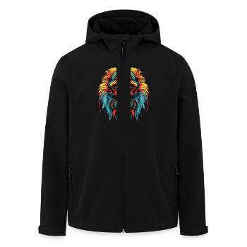 Gorilla Portrait - Men’s Recycled Softshell Jacket by Stanley/Stella - black - Front - AI Model Male 185 light (185cm)