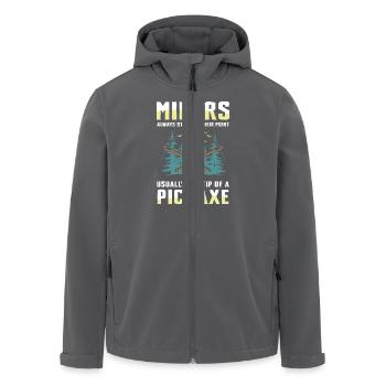 Miners Always Stick To Their Point - Recycelte Männer Softshell-Jacke von Stanley/Stella - Anthrazit - Vorne - AI Model Male 185 light (185cm)