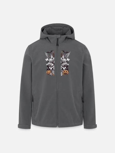 Gothic Tattooed Frau mit Kunstwerk und Rosen - Recycelte Männer Softshell-Jacke von Stanley/Stella - Schwarz