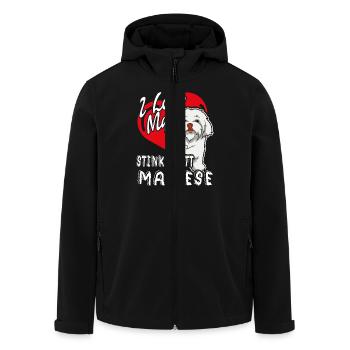 I Love My Stinky Butt Maltese - Men’s Recycled Softshell Jacket by Stanley/Stella - black - Front - AI Model Male 185 light (185cm)