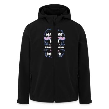 Cooler Manatee Mom - Men’s Recycled Softshell Jacket by Stanley/Stella - black - Front - AI Model Male 185 light (185cm)