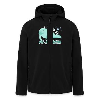 Manatee Stand By My Manatee - Men’s Recycled Softshell Jacket by Stanley/Stella - black - Front - AI Model Male 185 light (185cm)
