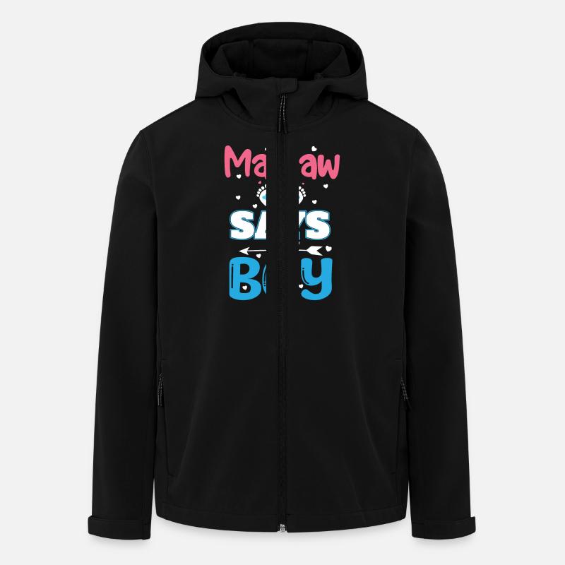 SAYS BOY - Recycelte Männer Softshell-Jacke von Stanley/Stella - Schwarz
