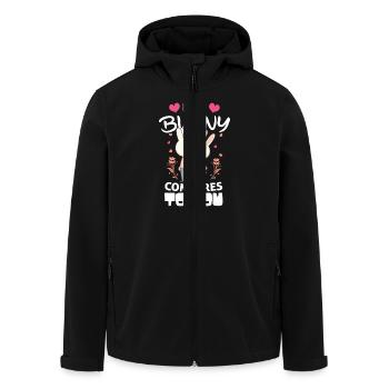 No Bunny - Recycelte Männer Softshell-Jacke von Stanley/Stella - Schwarz - Vorne - AI Model Male 185 light (185cm)