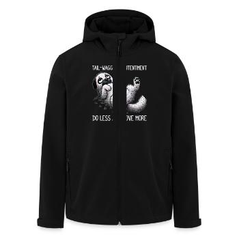 Playful Dog Relaxation and Love Design - Recycelte Männer Softshell-Jacke von Stanley/Stella - Schwarz - Vorne - AI Model Male 185 light (185cm)