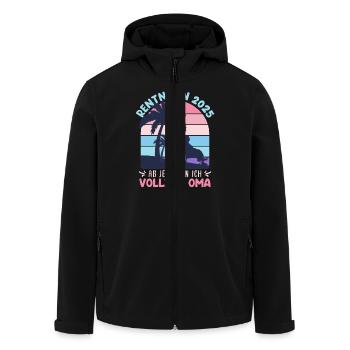 RENTE 2025 ENDLICH VOLLZEIT OMA BIN NICHT FAUL - Recycelte Männer Softshell-Jacke von Stanley/Stella - Schwarz - Vorne - AI Model Male 185 light (185cm)