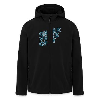 Greek Vibes uniquement un design de fête élégant - Veste softshell homme en polyester recyclé Stanley/Stella - noir - Devant - AI Model Male 185 light (185cm)
