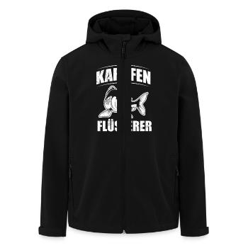 KARPFEN FLÜSTERER Lustiges Angler Geburtstags - Recycelte Männer Softshell-Jacke von Stanley/Stella - Schwarz - Vorne - AI Model Male 185 light (185cm)