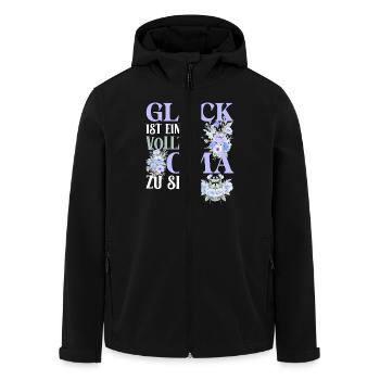 Omi GLÜCK IST EINE VOLLZEIT OMA ZU SEIN Geburtstag - Recycelte Männer Softshell-Jacke von Stanley/Stella - Schwarz - Vorne - AI Model Male 185 light (185cm)
