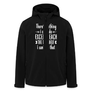 Es gibt nichts, was ich nicht tun kann, außer den Gipfel zu erreichen - Recycelte Männer Softshell-Jacke von Stanley/Stella - Schwarz - Vorne - AI Model Male 185 light (185cm)