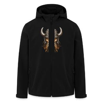 Guerrier viking Valhalla Odin - Veste softshell homme en polyester recyclé Stanley/Stella - noir - Devant - AI Model Male 185 light (185cm)