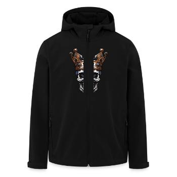 Skull King Crown - Men’s Recycled Softshell Jacket by Stanley/Stella - black - Front - AI Model Male 185 light (185cm)