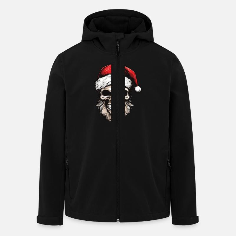 Santa Claus Skull - Men’s Recycled Softshell Jacket by Stanley/Stella - black