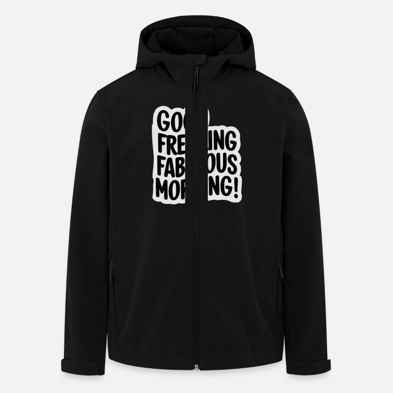 GUTEN MORGEN! - Recycelte Männer Softshell-Jacke von Stanley/Stella - Schwarz