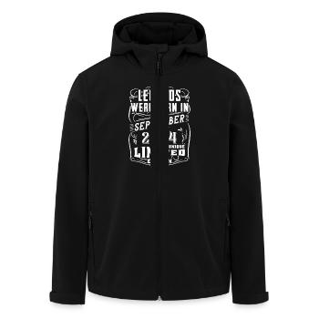 Geburtstag September 2014 Limited Edition Legende - Recycelte Männer Softshell-Jacke von Stanley/Stella - Schwarz - Vorne - AI Model Male 185 light (185cm)