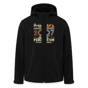 2007 Original Vintage Rétro Cadeau d’anniversaire - Veste softshell homme en polyester recyclé Stanley/Stella - noir - Devant - AI Model Male 185 light (185cm)