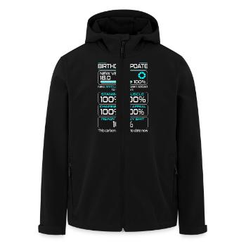 18 Geburtstag Lustiges Geburtstags Outfit Geschenk - Recycelte Männer Softshell-Jacke von Stanley/Stella - Schwarz - Vorne - AI Model Male 185 light (185cm)