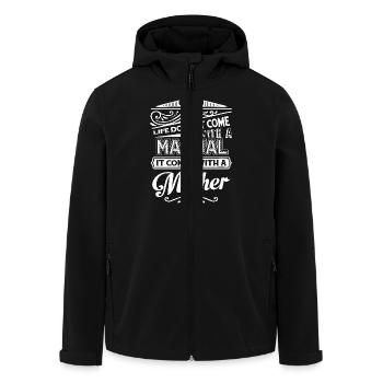 Mother's Day Shirts Special Love - Men’s Recycled Softshell Jacket by Stanley/Stella - black - Front - AI Model Male 185 light (185cm)
