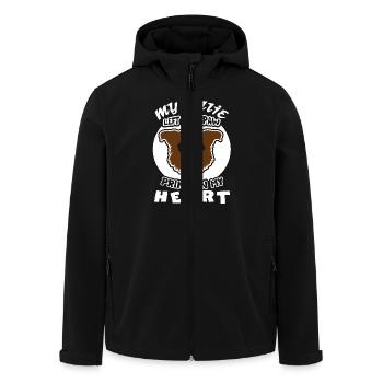 My Border Collie Left Pawprint On My heart - Men’s Recycled Softshell Jacket by Stanley/Stella - black - Front - AI Model Male 185 light (185cm)