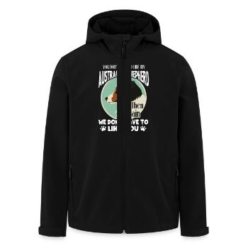 Love My Australian Shepherd - Men’s Recycled Softshell Jacket by Stanley/Stella - black - Front - AI Model Male 185 light (185cm)