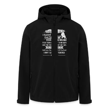 My Bloodhound Are My Kids Too - Men’s Recycled Softshell Jacket by Stanley/Stella - black - Front - AI Model Male 185 light (185cm)