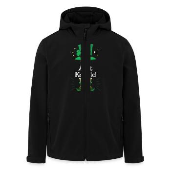 Chapeau vert des médecins de la Saint-Patrick - Veste softshell homme en polyester recyclé Stanley/Stella - noir - Devant - AI Model Male 185 light (185cm)