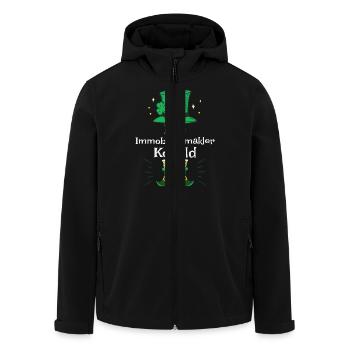 Leprechaun Hat for Real Estate Agents to St Patricks - Men’s Recycled Softshell Jacket by Stanley/Stella - black - Front - AI Model Male 185 light (185cm)