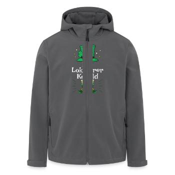 Chapeau de lutin pour les conducteurs de train pour la Saint-Patrick - Veste softshell homme en polyester recyclé Stanley/Stella - charbon - Devant - AI Model Male 185 light (185cm)