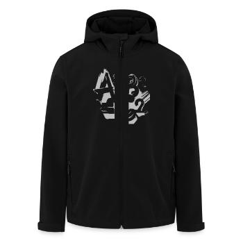 MATHEMATIK - Recycelte Männer Softshell-Jacke von Stanley/Stella - Schwarz - Vorne - AI Model Male 185 light (185cm)