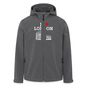I Love London Colosseum Cool United Kingdom Heart - Recycelte Männer Softshell-Jacke von Stanley/Stella - Anthrazit - Vorne - AI Model Male 185 light (185cm)