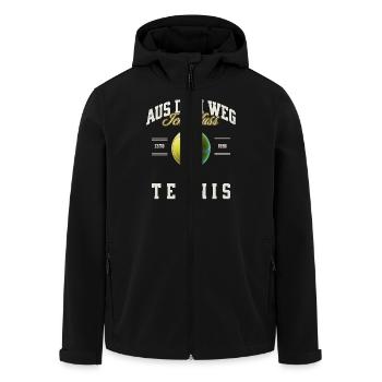 Tennis - Recycelte Männer Softshell-Jacke von Stanley/Stella - Schwarz - Vorne - AI Model Male 185 light (185cm)