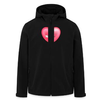 Niedlicher Winter Schlittenfahren Herz Ballon Cute - Recycelte Männer Softshell-Jacke von Stanley/Stella - Schwarz - Vorne - AI Model Male 185 light (185cm)