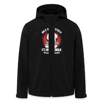 My Maltese Harmless It's Me You Should Worry About - Men’s Recycled Softshell Jacket by Stanley/Stella - black - Front - AI Model Male 185 light (185cm)