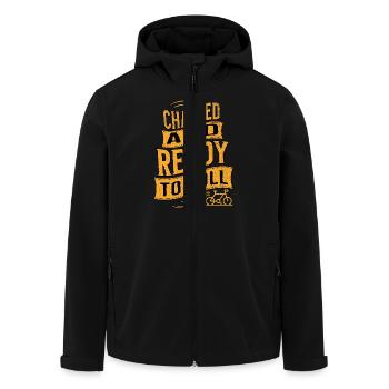 E-Bike E-Biker - Recycelte Männer Softshell-Jacke von Stanley/Stella - Schwarz - Vorne - AI Model Male 185 light (185cm)