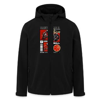 Basketball Basketball Players - Men’s Recycled Softshell Jacket by Stanley/Stella - black - Front - AI Model Male 185 light (185cm)