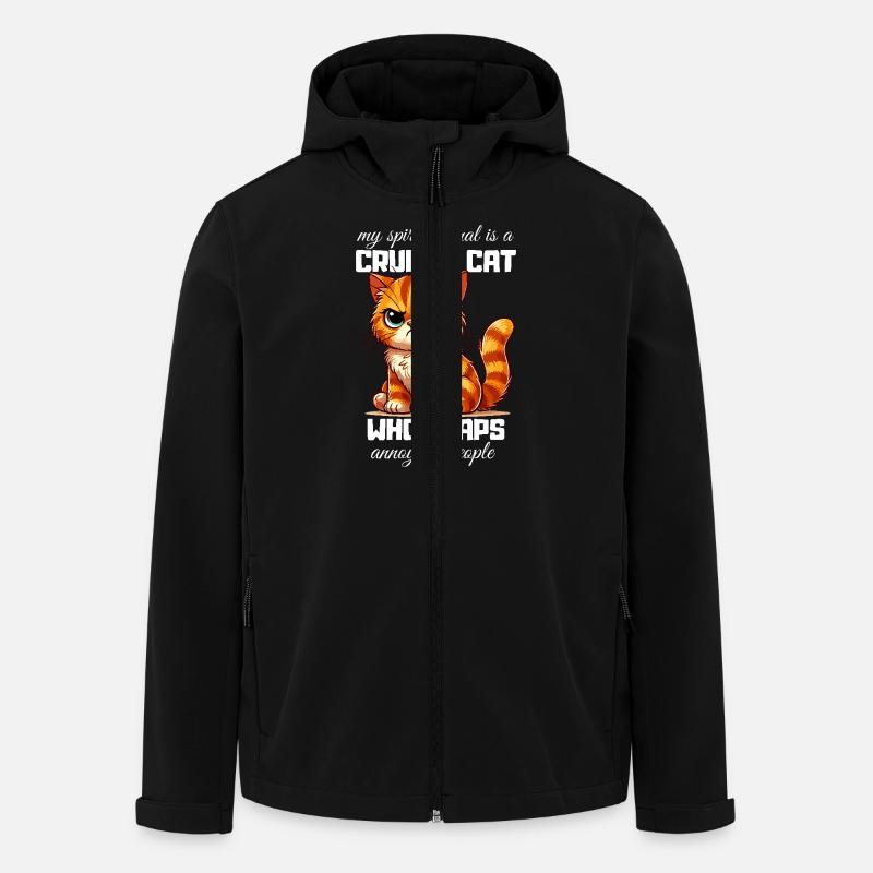 Moany Cat Animal Chat Propriétaire Drôle - Veste softshell homme en polyester recyclé Stanley/Stella - noir