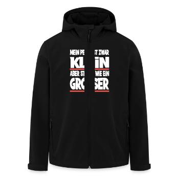 Mein Penis ist zwar klein - Recycelte Männer Softshell-Jacke von Stanley/Stella - Schwarz - Vorne - AI Model Male 185 light (185cm)