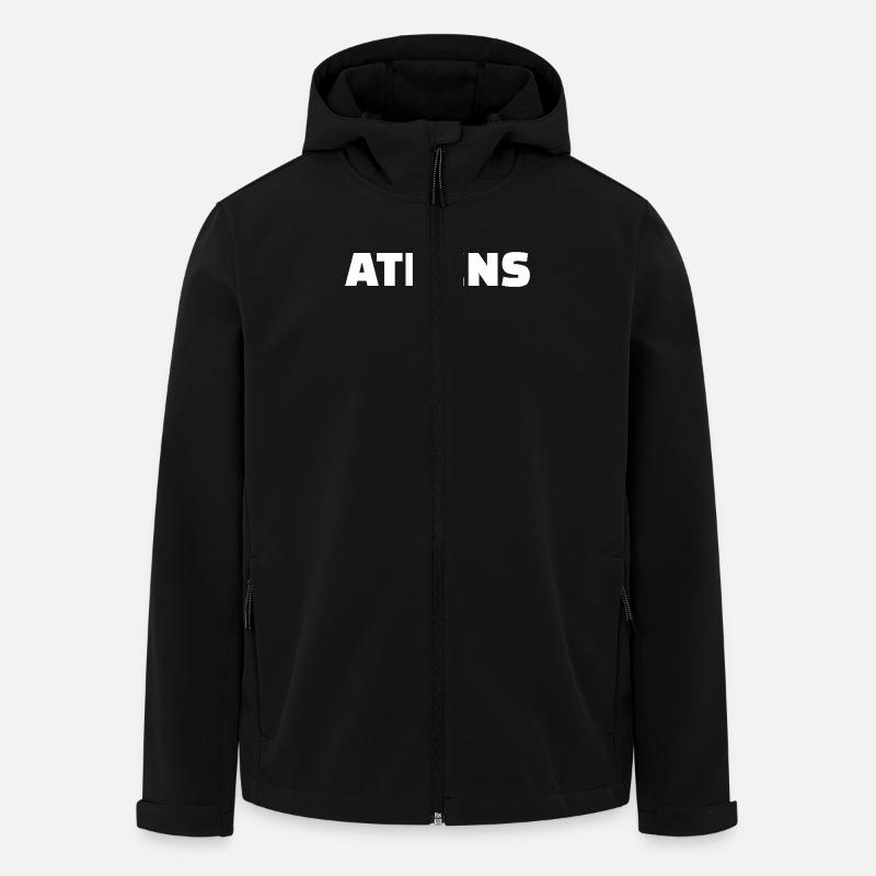 Athènes Grèce Drapeau grec Grec - Veste softshell homme en polyester recyclé Stanley/Stella - noir