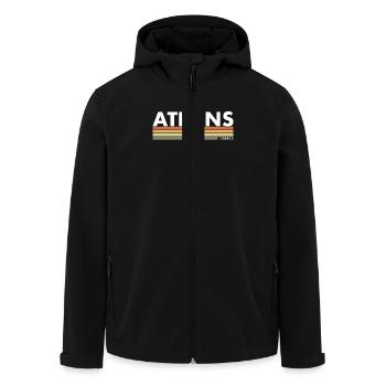 Athens Greece Greek Greek - Men’s Recycled Softshell Jacket by Stanley/Stella - black - Front - AI Model Male 185 light (185cm)