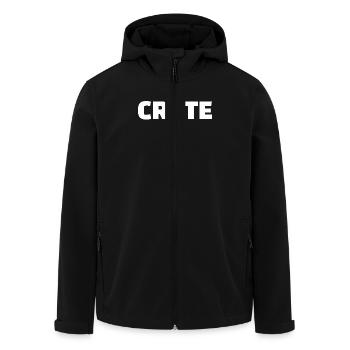 Crete Greece Greek Flag Greek - Men’s Recycled Softshell Jacket by Stanley/Stella - black - Front - AI Model Male 185 light (185cm)