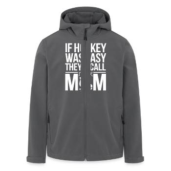 Wenn Hockey einfach wäre, würden sie es deine Mama Hockey nennen - Recycelte Männer Softshell-Jacke von Stanley/Stella - Anthrazit - Vorne - AI Model Male 185 light (185cm)