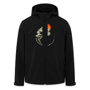 Mystical landscape with bonsai and - Men’s Recycled Softshell Jacket by Stanley/Stella - black - Front - AI Model Male 185 light (185cm)