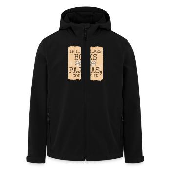 Wenn Es Um Bücher Und Pyjamas Geht, Bin Ich Dabei - Recycelte Männer Softshell-Jacke von Stanley/Stella - Schwarz - Vorne - AI Model Male 185 light (185cm)