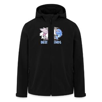 Narwhal Funny Narwhal Unicorn - Men’s Recycled Softshell Jacket by Stanley/Stella - black - Front - AI Model Male 185 light (185cm)