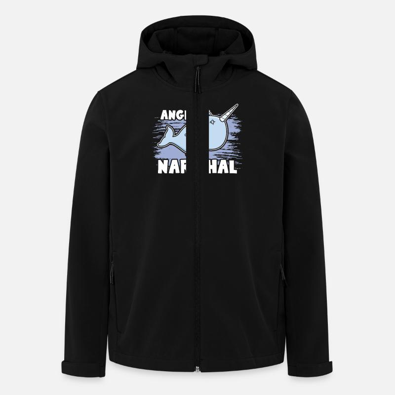 Narwhal Angry Narwhals - Men’s Recycled Softshell Jacket by Stanley/Stella - black