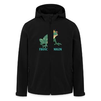 Karneval FROSCHKÖNIGIN Lustiges Frosch Kostüm - Recycelte Männer Softshell-Jacke von Stanley/Stella - Schwarz - Vorne - AI Model Male 185 light (185cm)