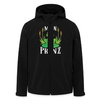 Karneval Party Männer MEIN PRINZ Lustiges Frosch - Recycelte Männer Softshell-Jacke von Stanley/Stella - Schwarz - Vorne - AI Model Male 185 light (185cm)