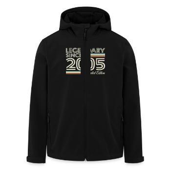 2005 Vintage Rétro Cadeau d’anniversaire - Veste softshell homme en polyester recyclé Stanley/Stella - noir - Devant - AI Model Male 185 light (185cm)