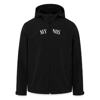 Mykonos Greece Greek Flag Greek - Men’s Recycled Softshell Jacket by Stanley/Stella - black - Front - AI Model Male 185 light (185cm)